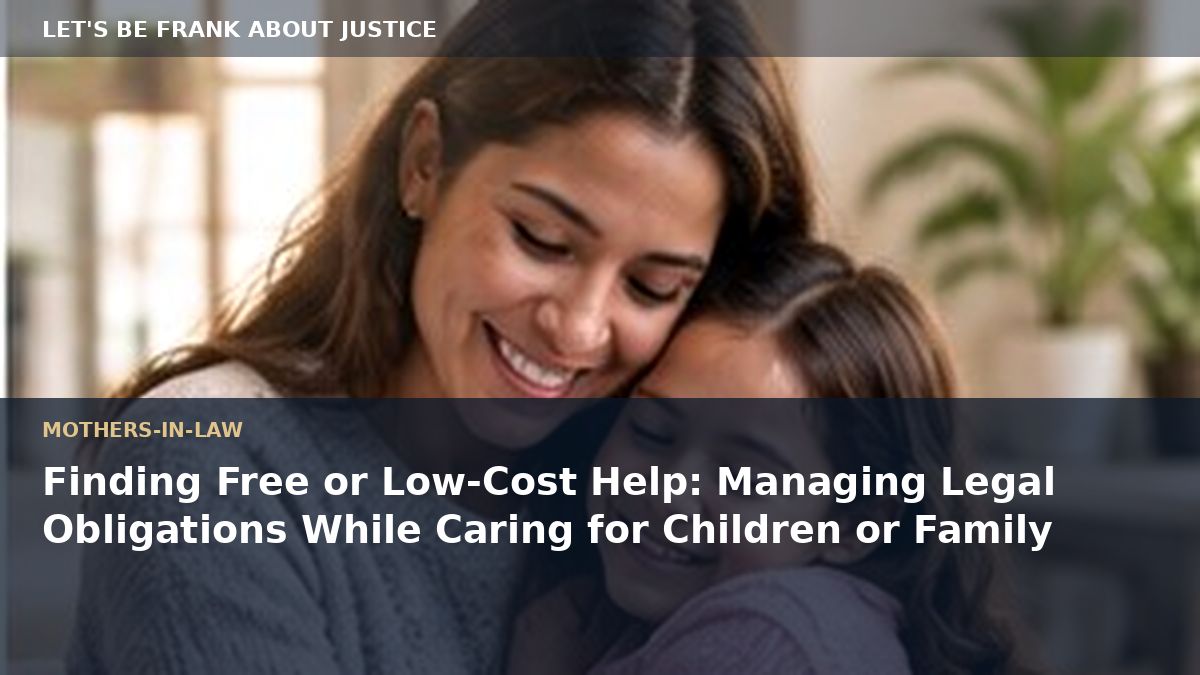 Finding Free or Low-Cost Help: Managing Legal Obligations While Caring for Children or Family
