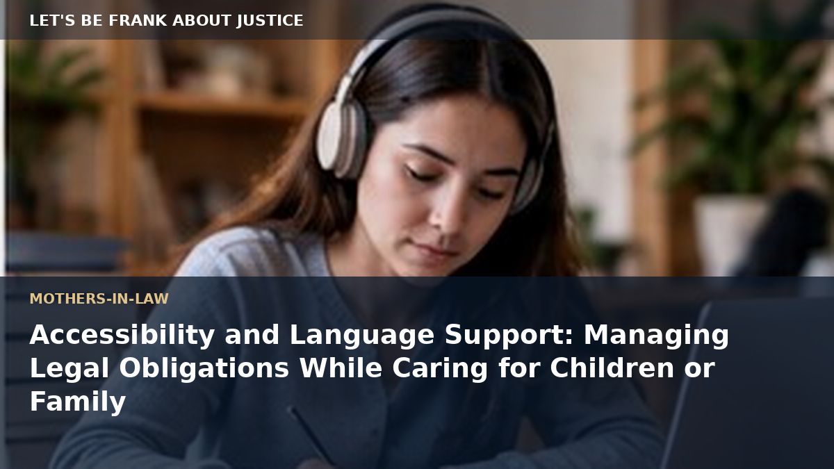 Accessibility and Language Support: Managing Legal Obligations While Caring for Children or Family