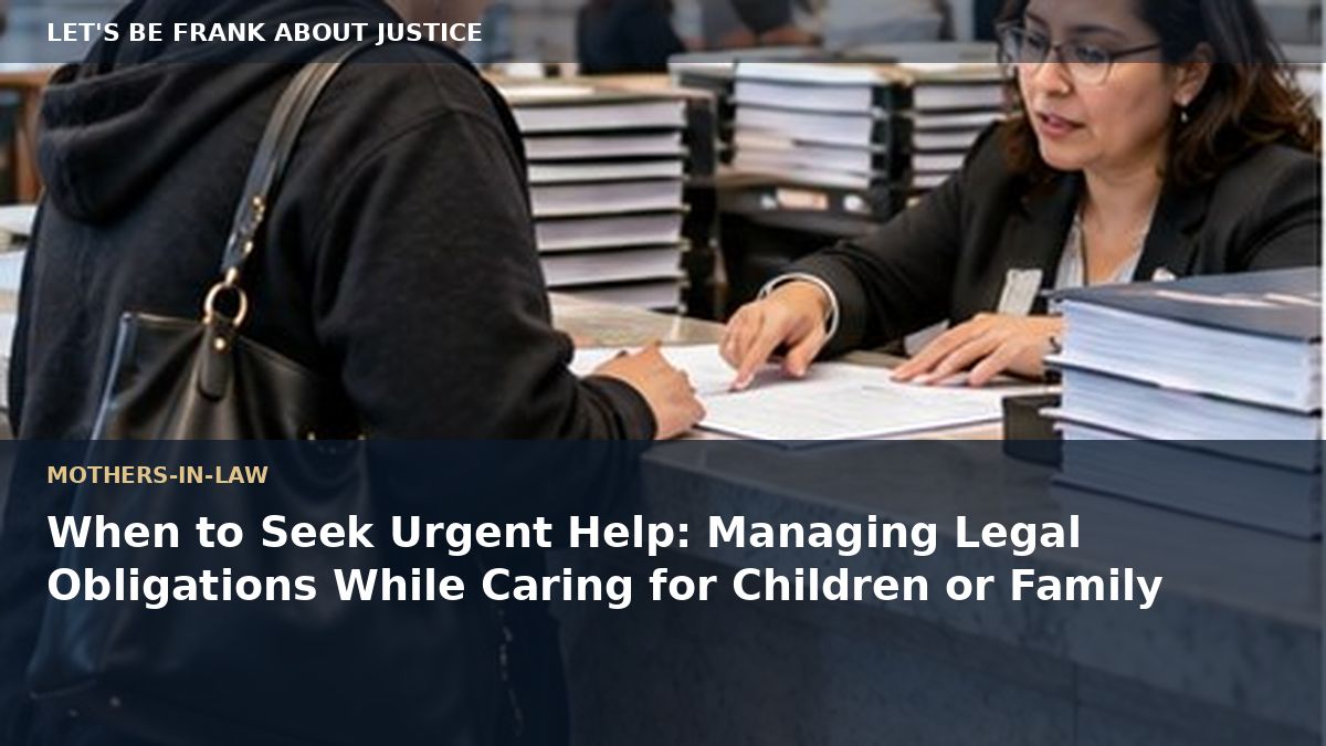 When to Seek Urgent Help: Managing Legal Obligations While Caring for Children or Family