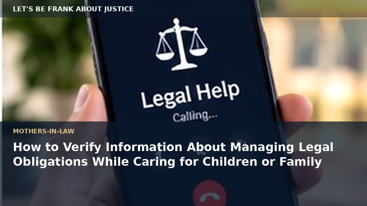 How to Verify Information About Managing Legal Obligations While Caring for Children or Family