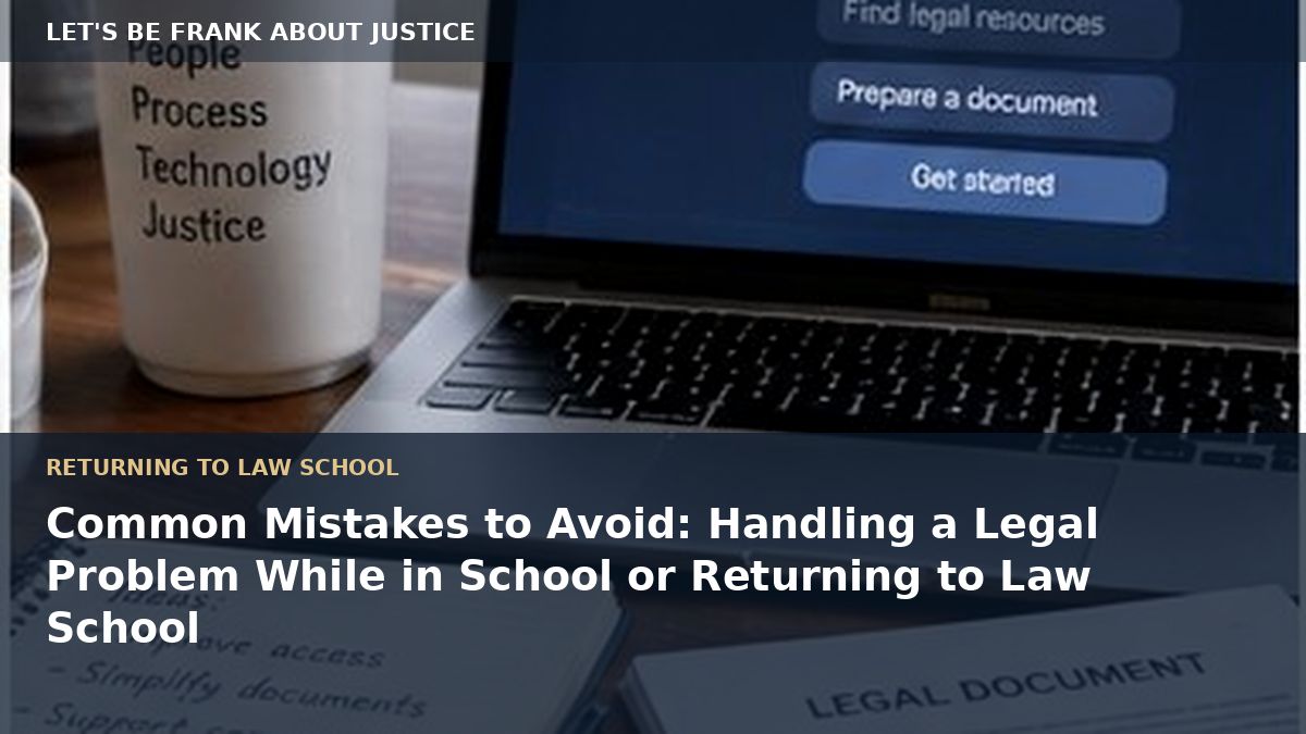 Common Mistakes to Avoid: Handling a Legal Problem While in School or Returning to Law School