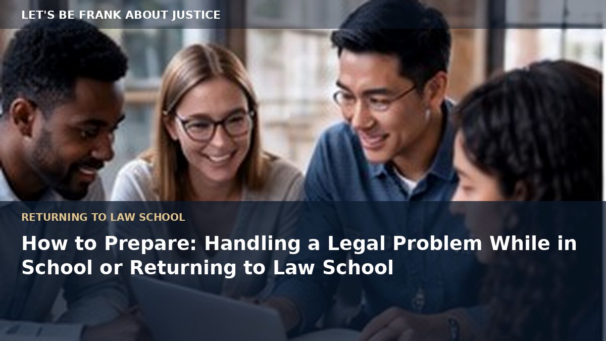 How to Prepare: Handling a Legal Problem While in School or Returning to Law School