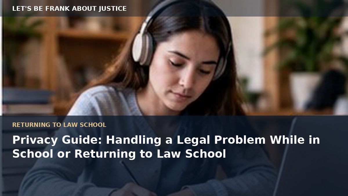 Privacy Guide: Handling a Legal Problem While in School or Returning to Law School