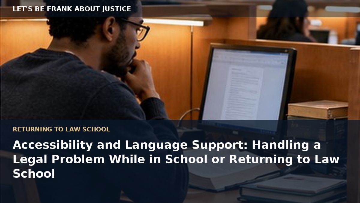 Accessibility and Language Support: Handling a Legal Problem While in School or Returning to Law School
