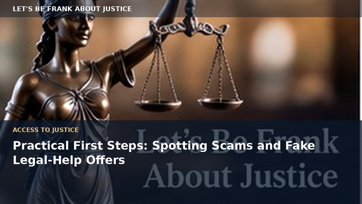 Practical First Steps: Spotting Scams and Fake Legal-Help Offers
