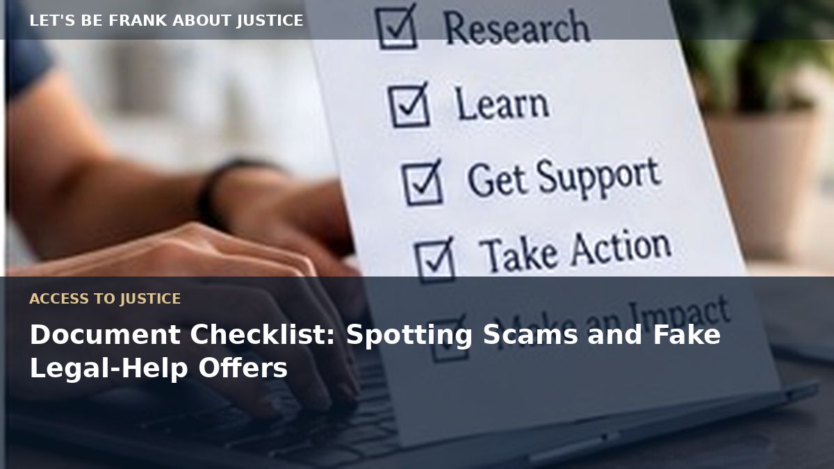 Document Checklist: Spotting Scams and Fake Legal-Help Offers