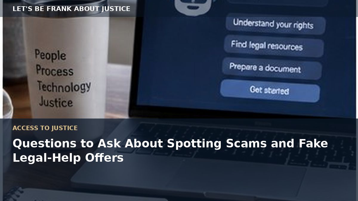 Questions to Ask About Spotting Scams and Fake Legal-Help Offers