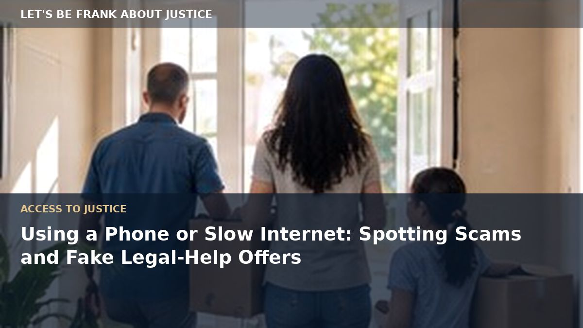 Using a Phone or Slow Internet: Spotting Scams and Fake Legal-Help Offers