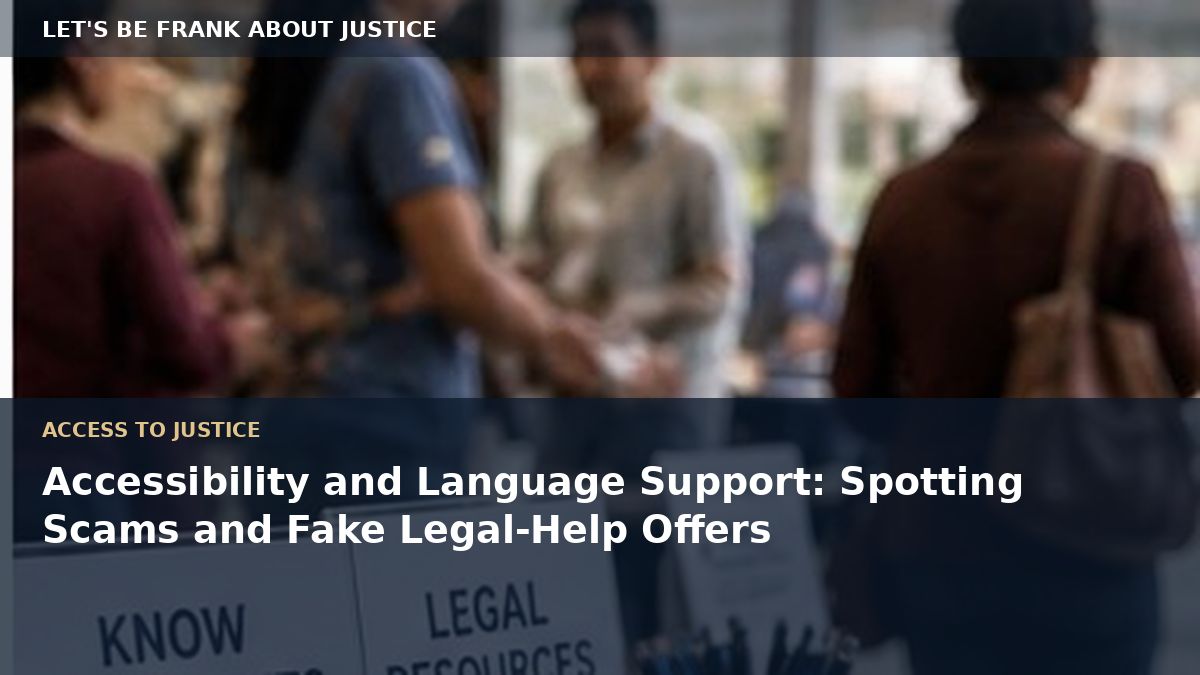 Accessibility and Language Support: Spotting Scams and Fake Legal-Help Offers